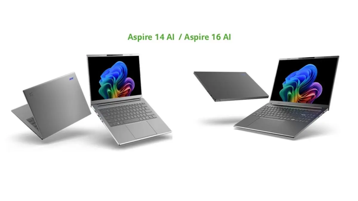 เอเซอร์ขยายไลน์ผลิตภัณฑ์ Aspire AI Series ด้วย Copilot+ PC รุ่นใหม่ 6 รุ่น มาพร้อมขุมพลังโปรเซสเซอร์รุ่นล่าสุด วางจำหน่ายในรุ่น 14 และ 16 นิ้ว มาพร้อมตัวเลือกโปรเซส...