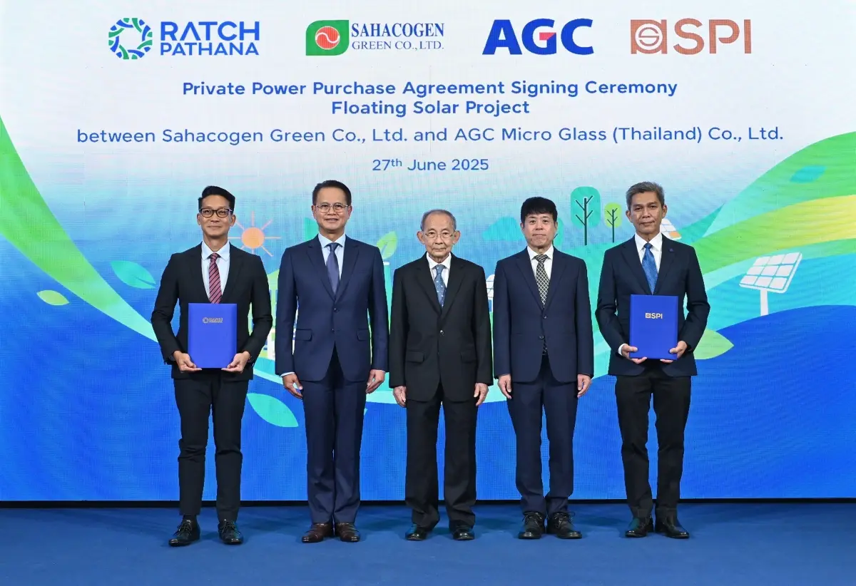 Saha Group Partners with Ratch Pathana to Lunch Floating Solar Project Alongside Airport Runways in Four Industrial Parks