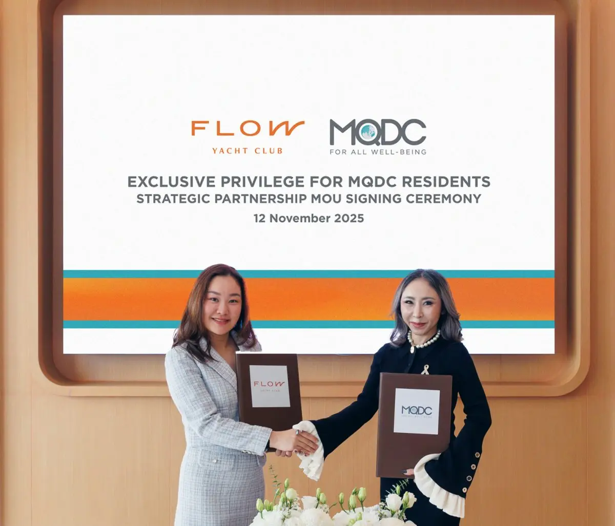 บริษัท แมกโนเลีย ควอลิตี้ ดีเวล็อปเม้นต์ คอร์ปอเรชั่น จำกัด หรือ MQDC และ Flow Yacht Club คลับของคนรักเรือยอร์ชร่วมลงนามความร่วมมือ (MoU) เพื่อมอบสิทธิพิเศษและประสบการณ์การพักผ่อนล่องเรือในแม่น้ำ...