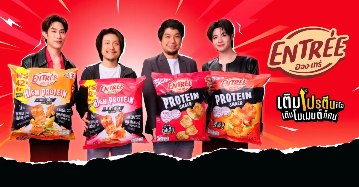 บริษัท ส.ขอนแก่นฟู้ดส์ จำกัด (มหาชน) เดินหน้าเตรียมสร้างแรงสั่นสะเทือนครั้งใหญ่กับแบรนด์ “อองเทร่ (Entrée)” โดยนำโปรตีนจากเนื้อสัตว์มาพัฒนาเป็นของทานเล่นรูปแบบใหม่ที่อร่อย...