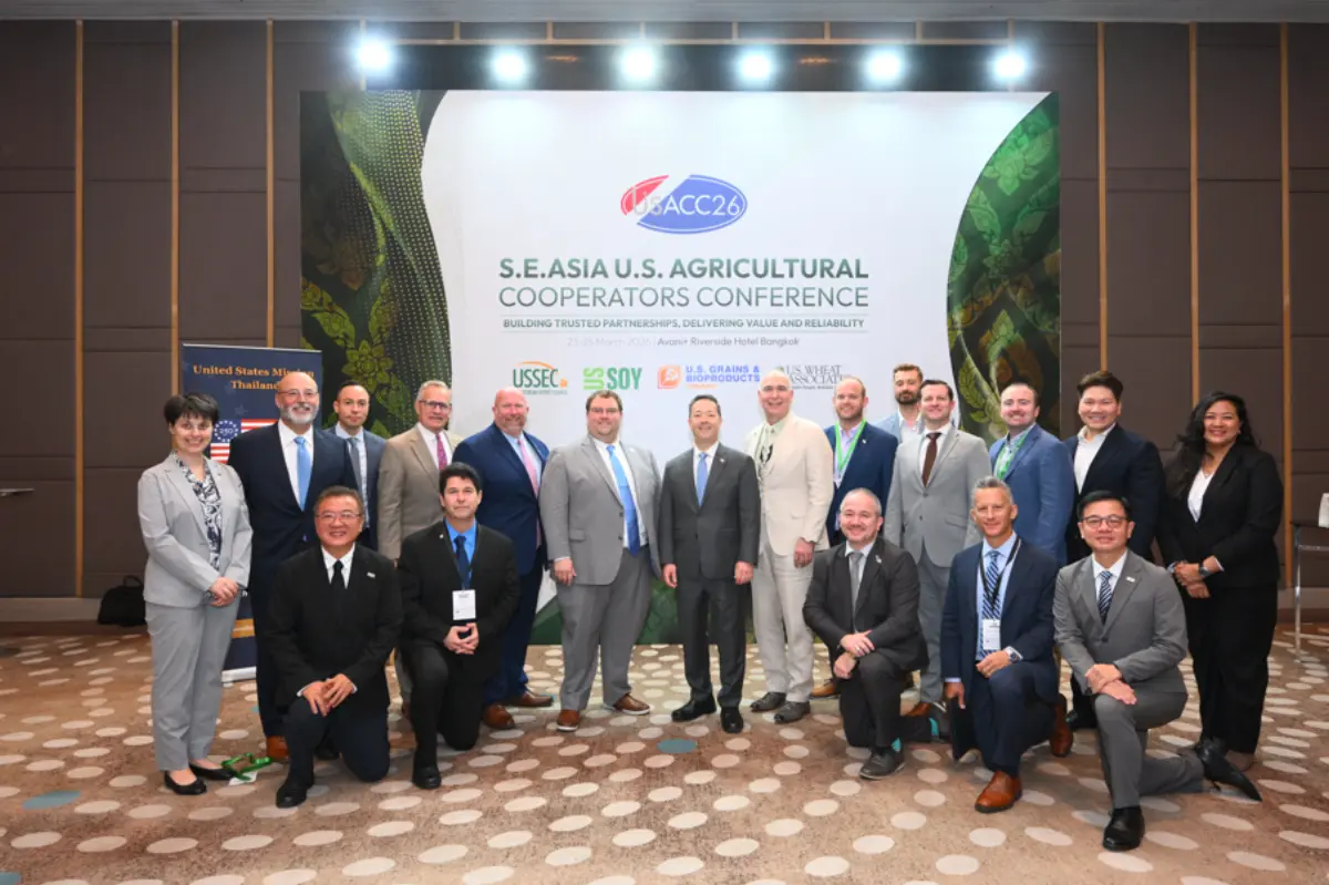 Key regional events bring Together Industry Leaders to Advance Dialogue Across the Food and Feed Value Chain U.S. Ambassador to Thailand Sean O’Neill with leaders from the U.S. Soybean Export...