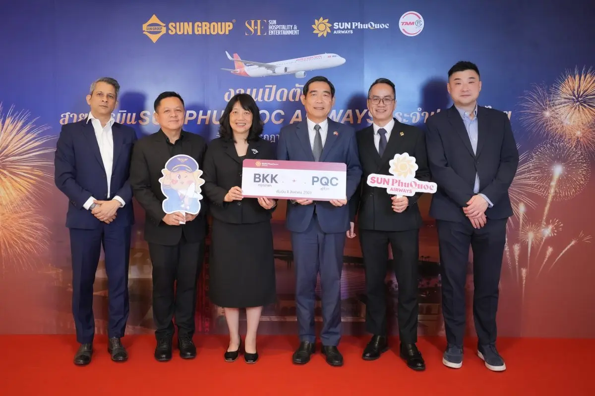 สายการบิน Sun PhuQuoc Airways เปิดตัวประสบการณ์การเดินทางและบริการอย่างเป็นทางการในประเทศไทย ภายในงาน Sun PhuQuoc Airways Product Launch in Thailand พร้อมประกาศเปิดให้บริการเที่ยวบินตรง...
