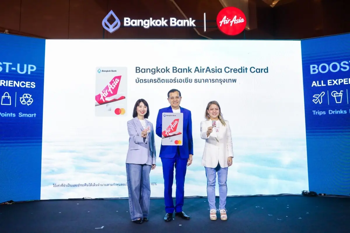 ธนาคารกรุงเทพ จับมือ ไทยแอร์เอเชีย และ แอร์เอเชียรีวอร์ด ยกระดับ “บัตรเครดิตแอร์เอเชีย แพลทินัม มาสเตอร์การ์ด ธนาคารกรุงเทพ”