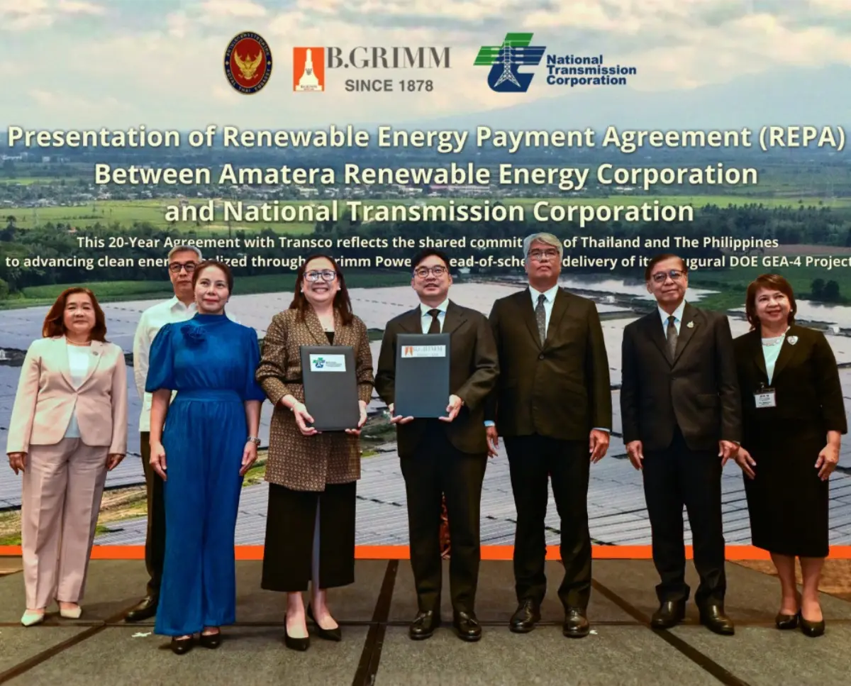 บริษัท Amatera Renewable Energy Corporation (ARECO) บริษัทย่อยที่ บริษัท บี.กริม เพาเวอร์ จำกัด (มหาชน) ถือหุ้นในสัดส่วน 100% ผ่าน B.Grimm Solar Power Inc. ร่วมลงนามสัญญาซื้อขายไฟฟ้าพลังงานหมุน...