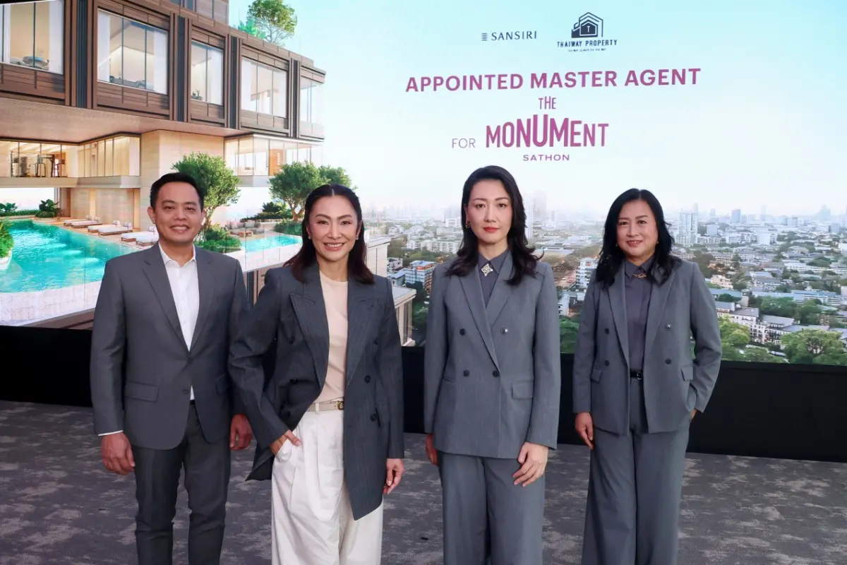 แสนสิริ ผนึก ไทยเวย์ พร็อพเพอร์ตี้ ตั้ง Master Agent “THE MONUMENT SATHON” Global Launch ก.ย. นี้