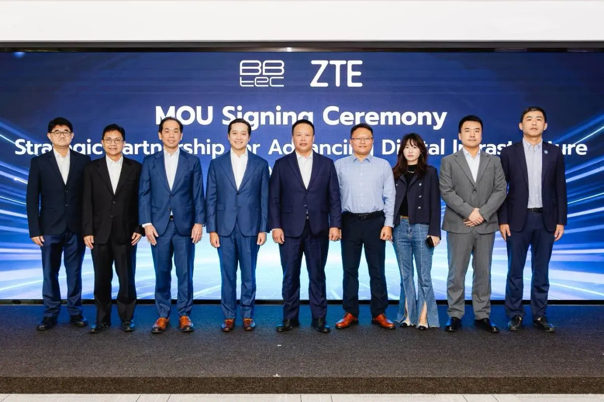 มุ่งสำรวจโอกาสทางธุรกิจด้าน AI Digital Infrastructure, Data Center และโซลูชันพลังงานในไทย บริษัท แซดทีอี (ประเทศไทย) จำกัด (“ZTE”) และ บริษัท บีบี เทคโนโลยี จำกัด (BBTEC) ได้ร่วมลงนามในบันทึกความเข้า...