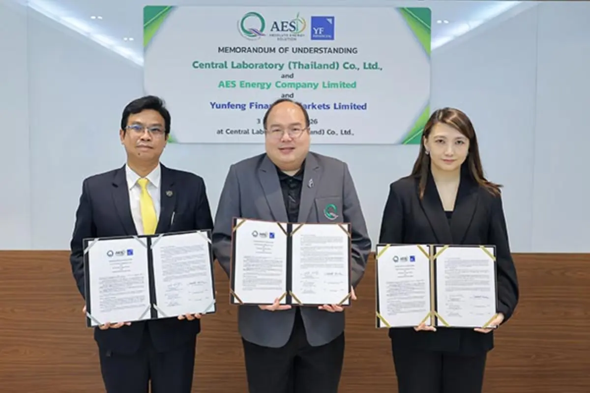 บริษัท ห้องปฏิบัติการกลาง (ประเทศไทย) จำกัด หรือ CLT ลงนามบันทึกข้อตกลงความร่วมมือกับ บริษัท เออีเอส เอ็นเนอร์จี จำกัด (AES) และ Yunfeng Financial Group Limited (Yunfeng) เพื่อร่วมพัฒนา ส่ง...