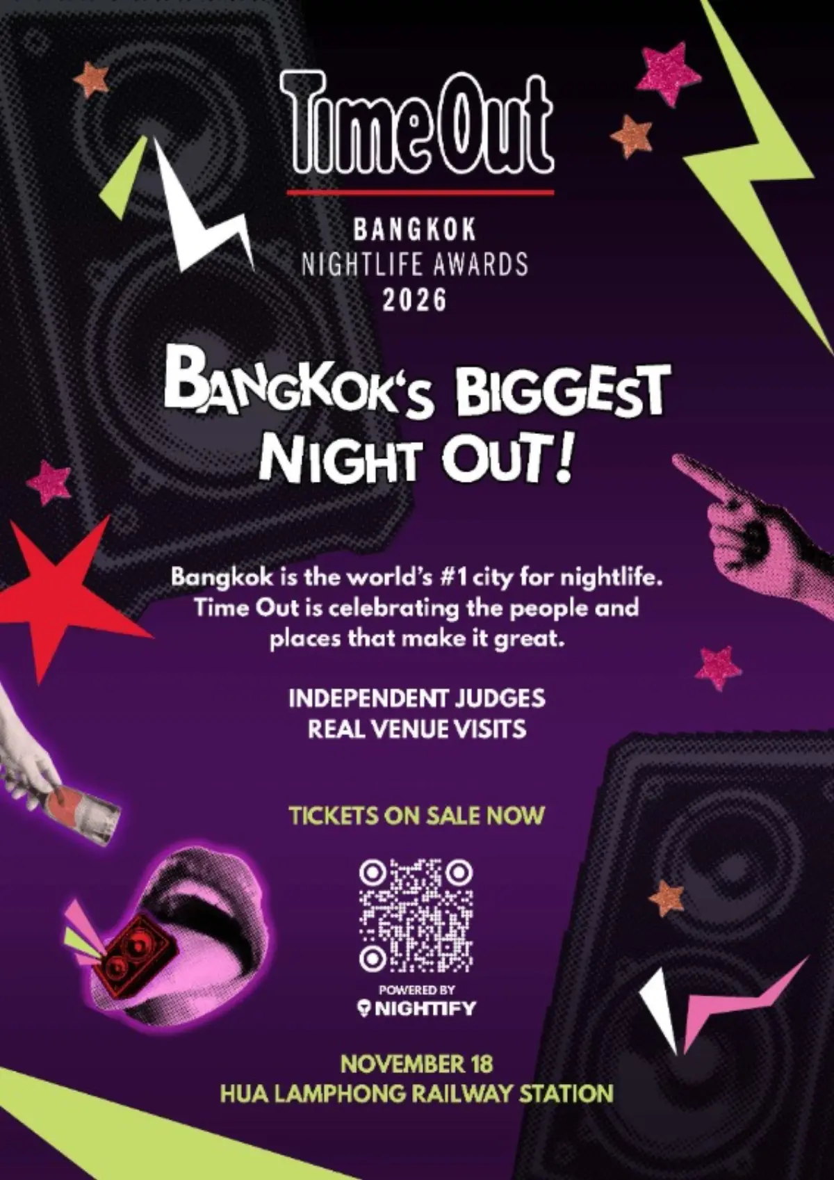 Bangkok’s nightlife takes centre stage at Hua Lamphong Railway Station on November 18, with 30 awards celebrating the venues, people and experiences shaping the city after dark. Time Out Bangkok...